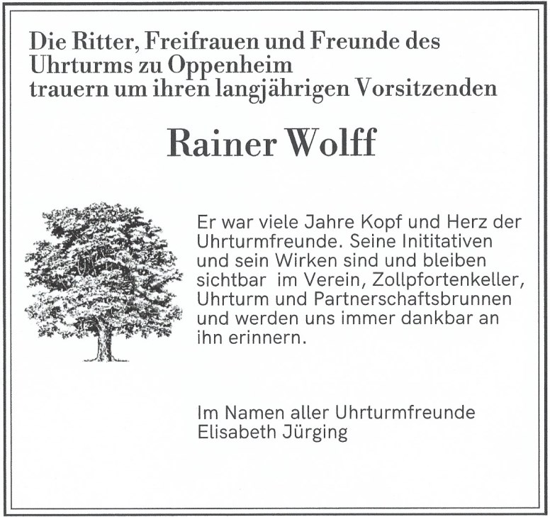 Anzeige RainerWolff